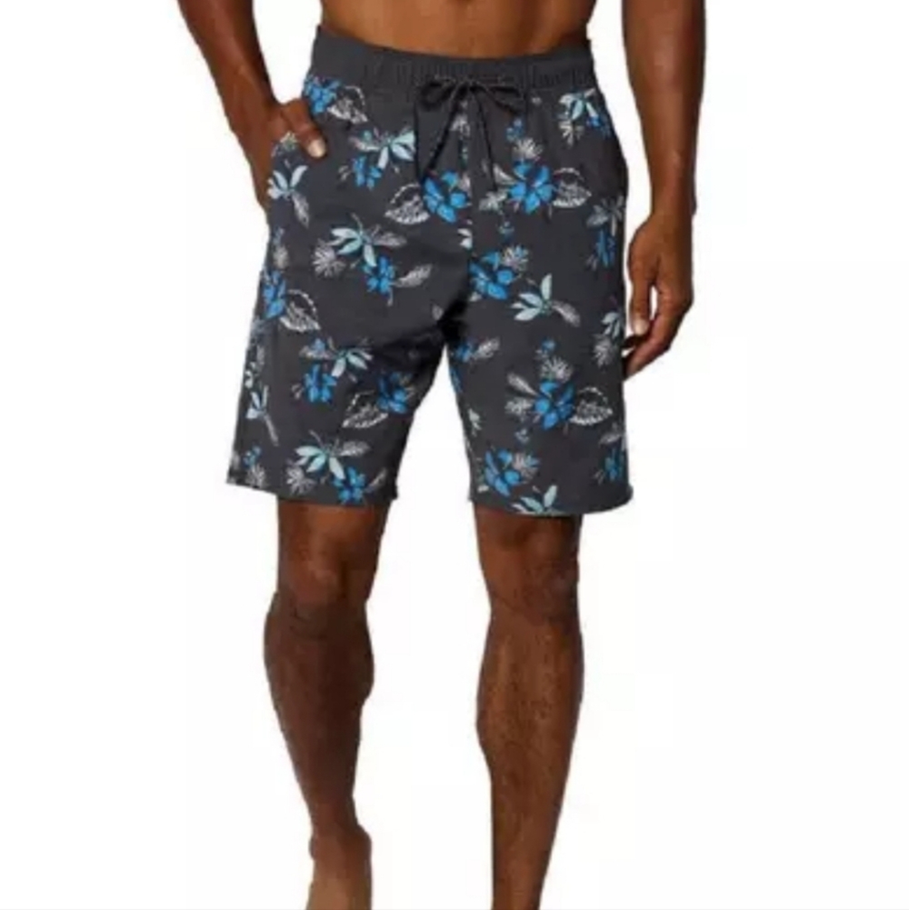 NWT Mens Hang Ten Gray Floral Board Shorts New in bag Size 3X